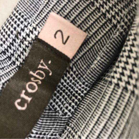 CROSBY. Springfield Mid Rise Slim Stretch Houndstooth Ankle Pants Size 2 - Picture 8 of 8